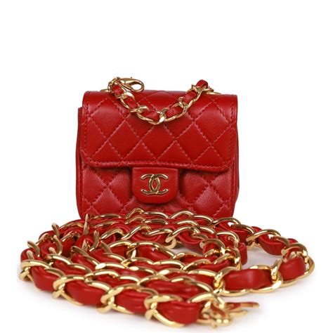 red chanel bag with gold hardware|chanel bag with gold chain.